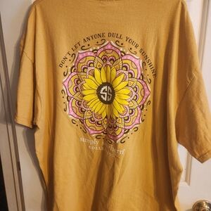 Simply Southern Sunflower Mandala Tee in Yellow